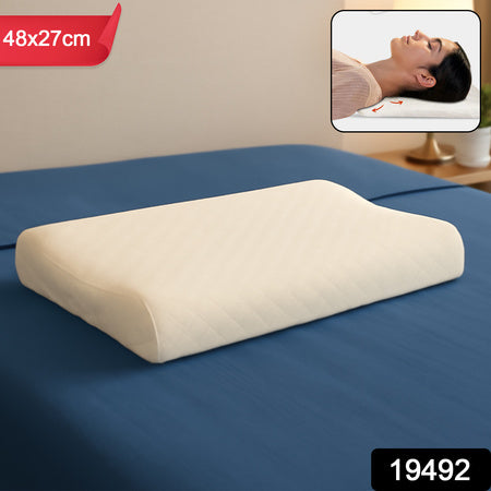 Premium Orthopedic Memory Foam Cervical Pillow (48x27cm  1 Pc)