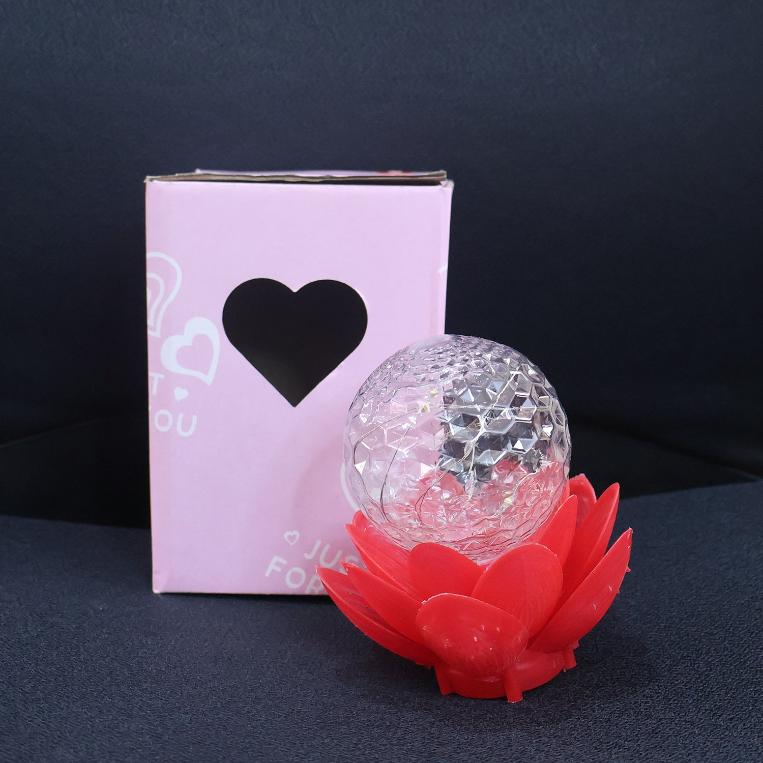 Crystal Ball Lotus Led Decorative Light (1 Pc)